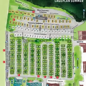 Lageplan Stellplätze Sommer © Campingplatz Mayrhofen Grafische Darstellung Campingplatz Sommer